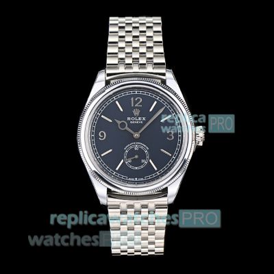 Swiss Replica PPM Gain Weight Rolex Oyster Perpetual 1908 Black Dial Stainless Steel Watch 